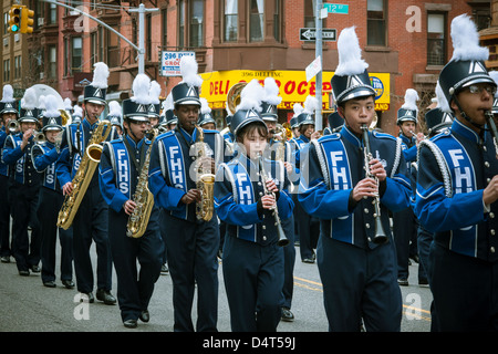 St. Patricks Day an der irisch-amerikanischen Parade im Stadtteil Park Slope in Brooklyn in New York Stockfoto