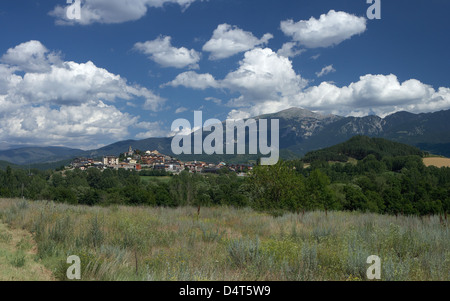 Prullans, Spanien, Blick über die Hochebene Cerdagne Stockfoto