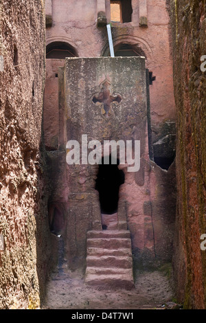 Die Felsenkirchen von Lalibela, Äthiopien Stockfoto
