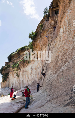 Debre Damo Klosters, Tigray, Äthiopien Stockfoto