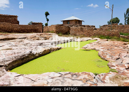 Debre Damo Klosters, Tigray, Äthiopien Stockfoto