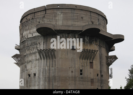 Reste der Flak G-Turm, Flakturm VII im Augarten, Österreich. Stockfoto