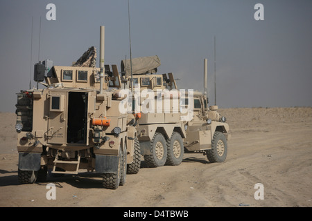 US-Armee Cougar MRAP Fahrzeuge, Afghanistan. Stockfoto