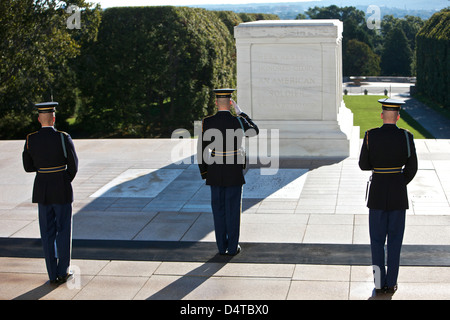 Wechsel der Wache am Arlington Nationalfriedhof Arlington, Virginia, USA. Stockfoto