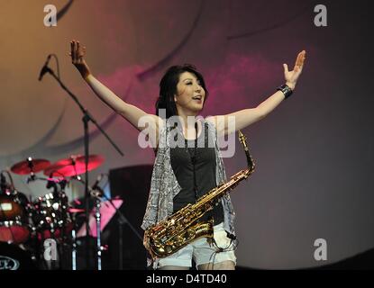 Kaori Kobayashi, 3. März 2013: Kaori Kobayashi, japanischer jazz-Saxophonist und Flötist Leistung auf Java Jazz Festival 2013. Java Jazz Festival 2013 Slogan Jazz Up The World, mit 50 internationale jazz-Musiker und 150 einheimischen würde in Jakarta International Expo Kemayoran 1-3 März 2013 mit 17 Stufen und mehr als 60 Shows stattfinden. (Foto von Robertus Pudyanto/Aflo) Stockfoto