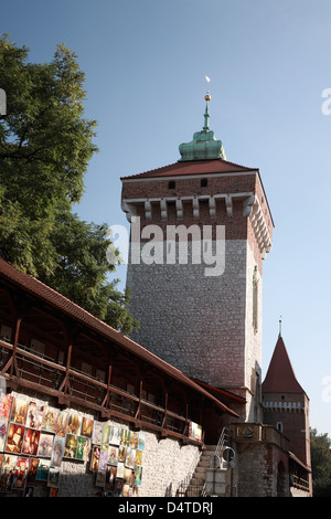 Florian Tor, Krakau, Polen Stockfoto