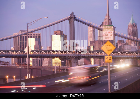 Zeit Ablauf Blick auf New York City Verkehr