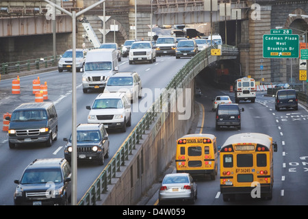 Verkehr in New York City street Stockfoto