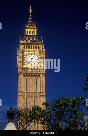 Big Ben clock tower, Elizabeth Tower, Houses of Parliament, City, London, England, Great Britain, Großbritannien, Europa Stockfoto
