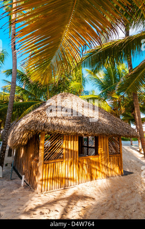 Strandhütte; Riu Palace; Hotel; Punta Cana; Dominikanische Republik; Karibik Stockfoto