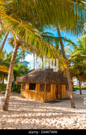 Strandhütte; Riu Palace; Hotel; Punta Cana; Dominikanische Republik; Karibik Stockfoto