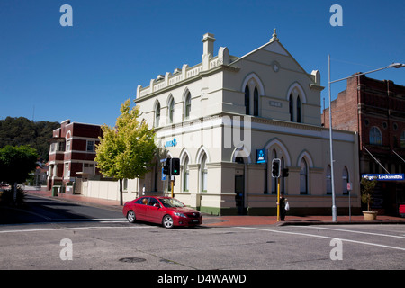 ANZ Bank Gebäude Ecke Main und Eskbank St Lithgow New South Wales Australien Stockfoto