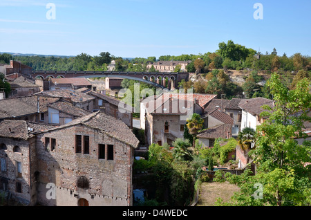 Blick auf die Stadt Gaillac in Südfrankreich. Region Midi-Pyrénées, Tarn Abteilung Stockfoto