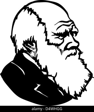 Charles Robert Darwin - ein englischer Naturforscher und Wissenschaftler Stockfoto