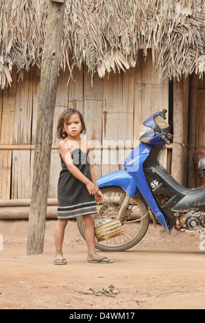 junge Lanten Mädchen, Luang Nam Tha, Laos Stockfoto