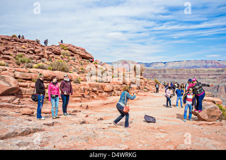 Grand Canyon aus Guano Point, West Rim, Arizona, USA Stockfoto