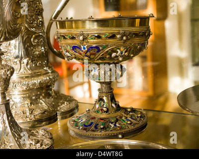 Kirche-Schiffe in Silber in Ripon Kathedrale in North Yorkshire England Stockfoto