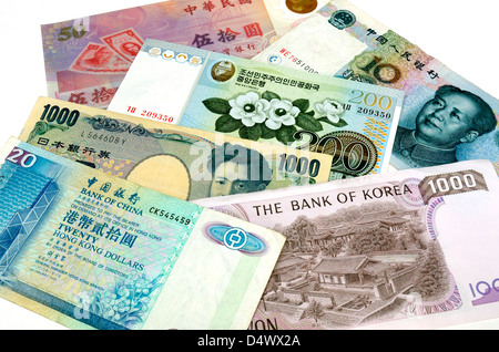 Asien-Banknoten Stockfoto