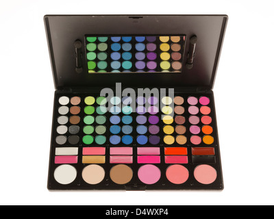 Schönheit, bunte, Kosmetik, Lidschatten, Mode, Dame, Make-up, Make-up, Palette, Profi, Schatten, Zubehör, Anwendung, close-up, Kosmetik, Augen-Make-up, Lippenstift, öffnen, Pulver, Tasche, schöne, erröten, Box, Pinsel, Farbe, Farbe, kompakt, Wimpern, Eyeliner, Puder, Spiegel, Modus, Objekte, Pigment, portable, Schattierung, glänzend, Werkzeuge, Stamm, Rohr, Beige, Pflege, Gesichts, isoliert, rosa, Produkt, Satz, Schatten, Ton, Zubehör Stockfoto