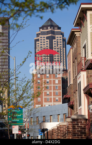 Skyline in Des Moines, Iowa, USA Stockfoto