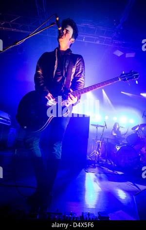 18. März 2013 - tritt The Black Rebel Motorcycle Club, alternative-Rock-Band bei Magazzini Generali, Mailand, Italien Stockfoto