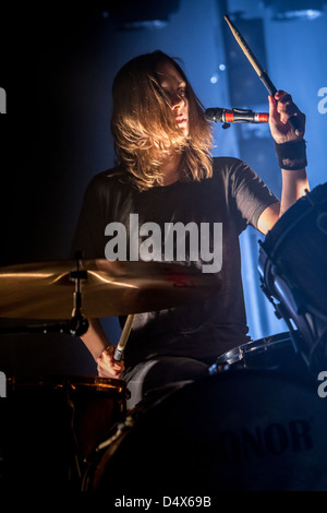 18. März 2013 - tritt The Black Rebel Motorcycle Club, alternative-Rock-Band bei Magazzini Generali, Mailand, Italien Stockfoto