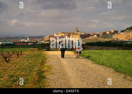 Eingabe von Logroño auf der Camino De Santiago De Compostela in Spanien Stockfoto