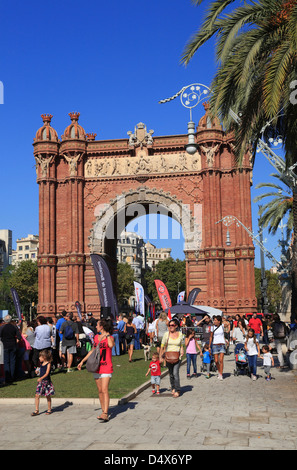 Arc de Triomf, Barcelona, Spanien Stockfoto