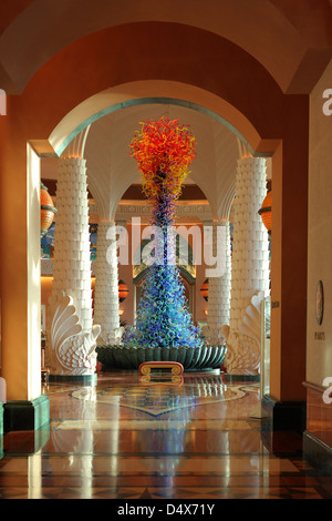 Atlantis Hotel-Lobby, Dubai, Vereinigte Arabische Emirate Stockfoto