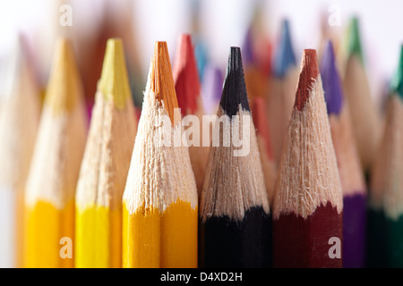 Bleistifte. Makro. Des Künstlers Zeug. Stockfoto