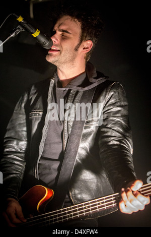 18. März 2013 - tritt The Black Rebel Motorcycle Club, alternative-Rock-Band bei Magazzini Generali, Mailand, Italien Stockfoto