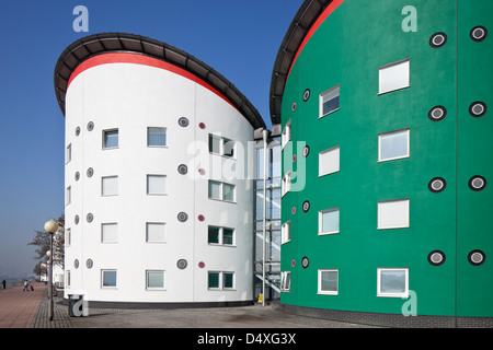 University of East London (UEL) Hallen des Wohnsitzes, Docklands Campus, Royal Docks, Beckton, E16, London, England, UK Stockfoto