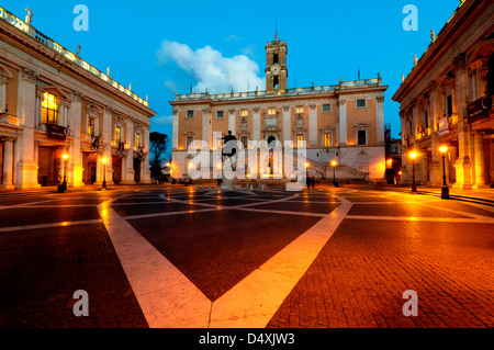 Piazza del Campidoglio, Rom Italien Stockfoto