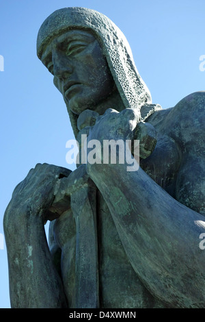 Statue in Santa Cruz De Tenerife der Guanchen, die ersten Siedler auf der Insel Stockfoto
