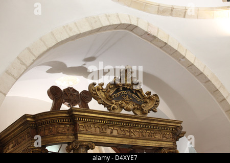 Israel, Jerusalem, Altstadt, Jüdisches Viertel, die vier sephardischen Synagogen-Komplex. Yochanan Ben Zakai Synagoge Stockfoto