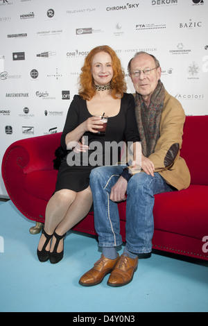 Christiane Leuchtmann, Hans Peter Korff am deutschen Filmfoerderung Hamburg Schleswig-Holstein "Kommen zusammen Party" bei Hanse Stockfoto