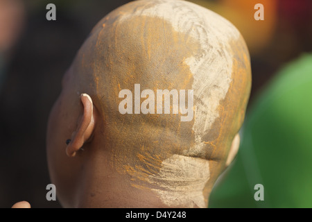 Hindu Anhänger in jährlichen Thaipusam religiöses Fest in Batu-Höhlen in der Nähe von Kuala Lumpur, Malaysia. Stockfoto