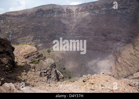 Den Vesuv Krater, Neapel, Italien Stockfoto