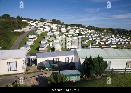 Bier Head Caravan Park in Devon, England. Stockfoto