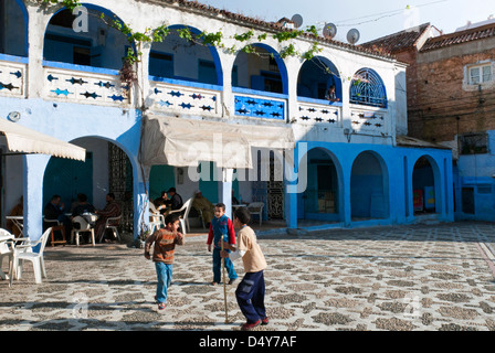 Chefchaouen (Chaouen), Tangeri-Tetouan Region, Rif-Gebirge, Marokko. Stockfoto