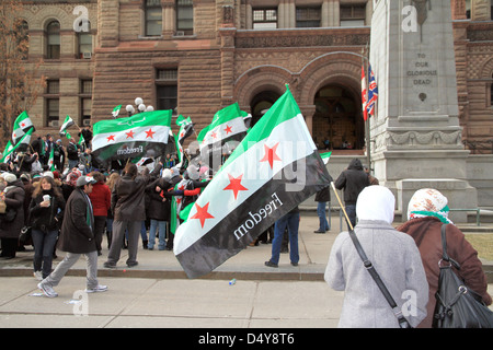 Syrische Unterstützer Stockfoto