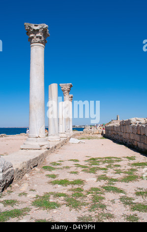 Sewastopol, Krim, Ukraine - am 3. September 2012 - Teil der Basilika von 1935 auf dem Gebiet der antiken Ruinen Stockfoto