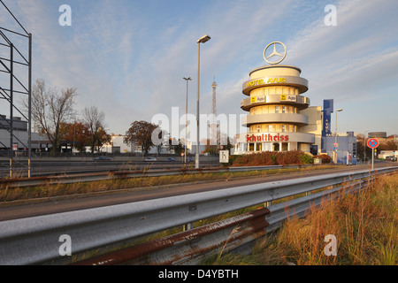 Berlin, Deutschland, an der ehemaligen North Motel Avus-Kurve Stockfoto