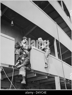 "Hacker." Krieg ArbeiterInnen der Marinship Corp, 1942 Stockfoto