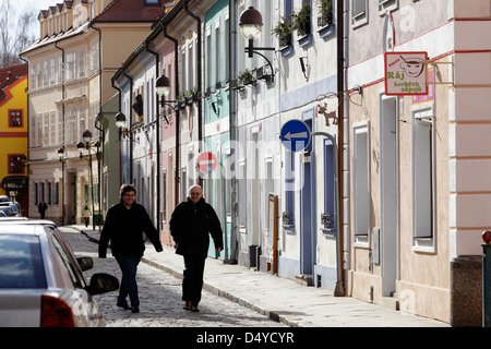 Ceske Budejovice, Tschechische Republik, Pass-Techniker in der Altstadt Stockfoto