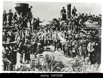 Foto von Golden Spike Zeremonie im Vorgebirge, Utah, 10.05.1869 Stockfoto