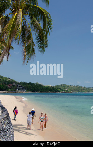 Thailand, Insel Ko Samui (aka Koh Samui), Chaweng Beach. Beliebter Strand am Golf von Thailand. Stockfoto