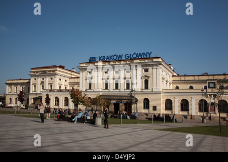 Krakau Glowny Train Station Stockfoto