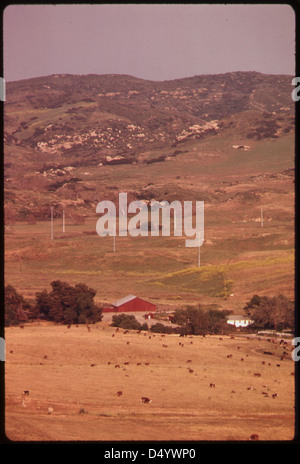 Ackerland im Bereich Irvine Ranch in der Nähe von Newport Beach im Mai 1975 Stockfoto