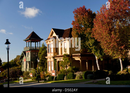 Bushyhead House und Sherman Gilbert House, viktorianische Architektur des Heritage Park, San Diego, Kalifornien, Stockfoto